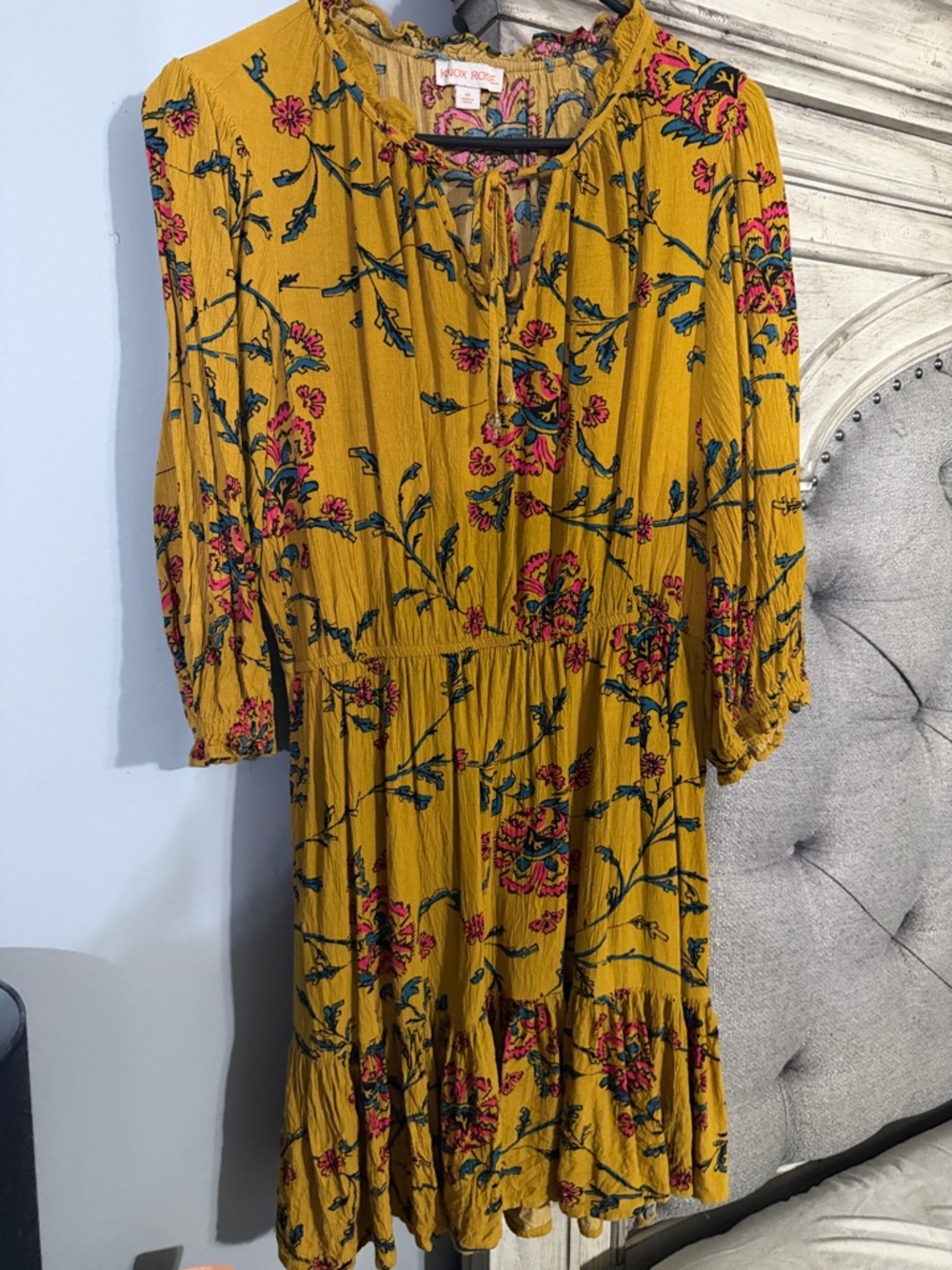 Knox Rose Mustard Floral Midi Dress